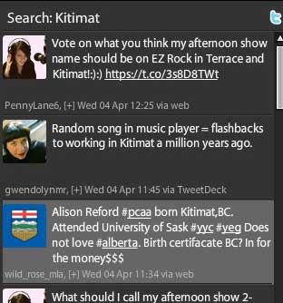 Twitter comment on Wildrose and Kitimat
